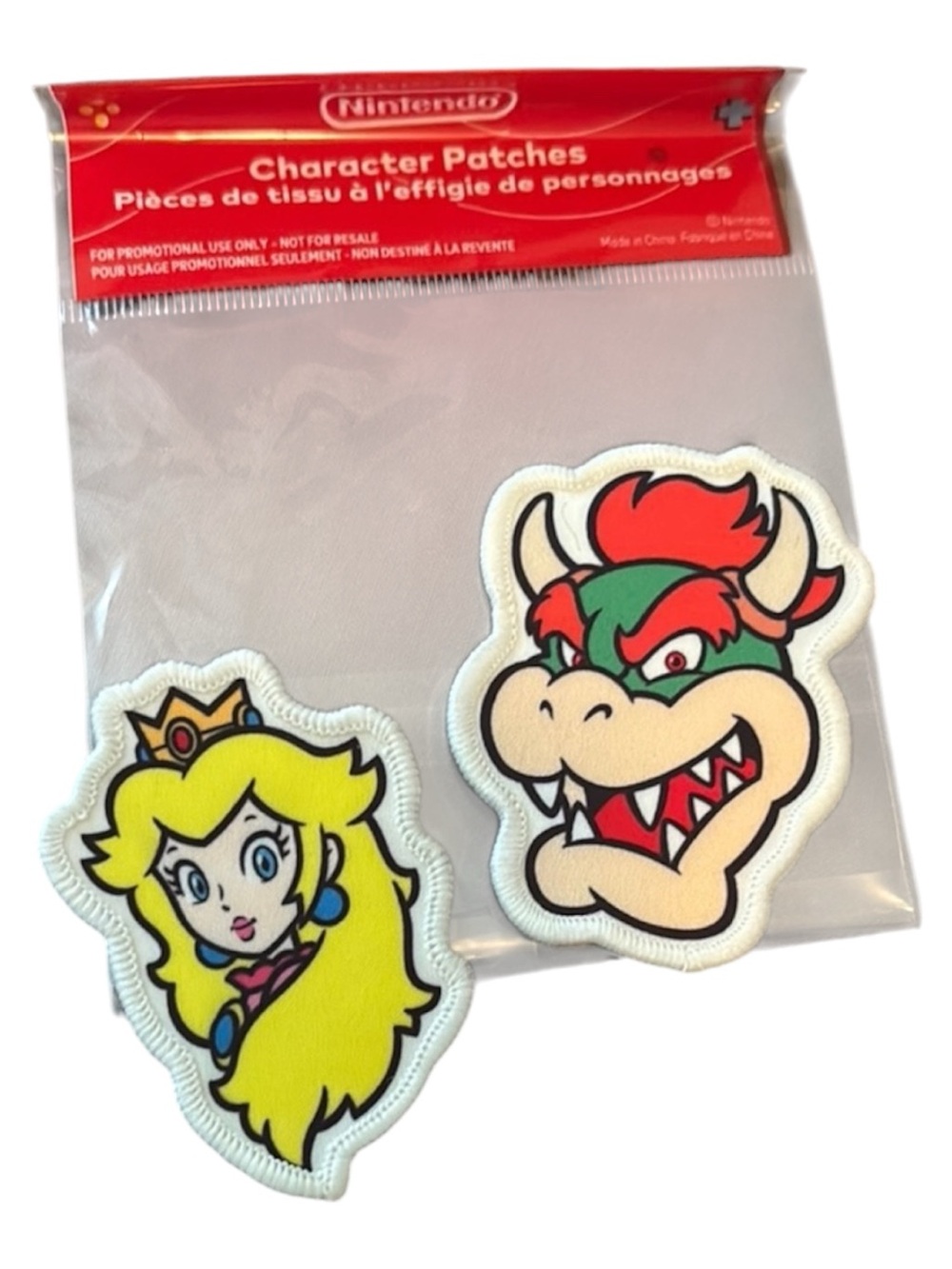 Nintendo Princess & Bowser Character Patches - new